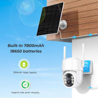 Cámara Solar Inalámbrica 4MP Exterior Con Detección De Humanos Y Zoom Digital 4X Panel Solar Y Batería ICSEE Para Seguridad Doméstica WIFI - details 4