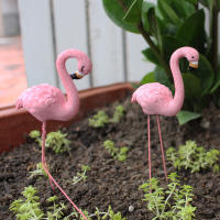 4pcs Decoraciones De Pato De Resina Rosa Para Jardín Patio Piscina Juego De Micro- Paisaje Mesa De Arena Exterior - details 6