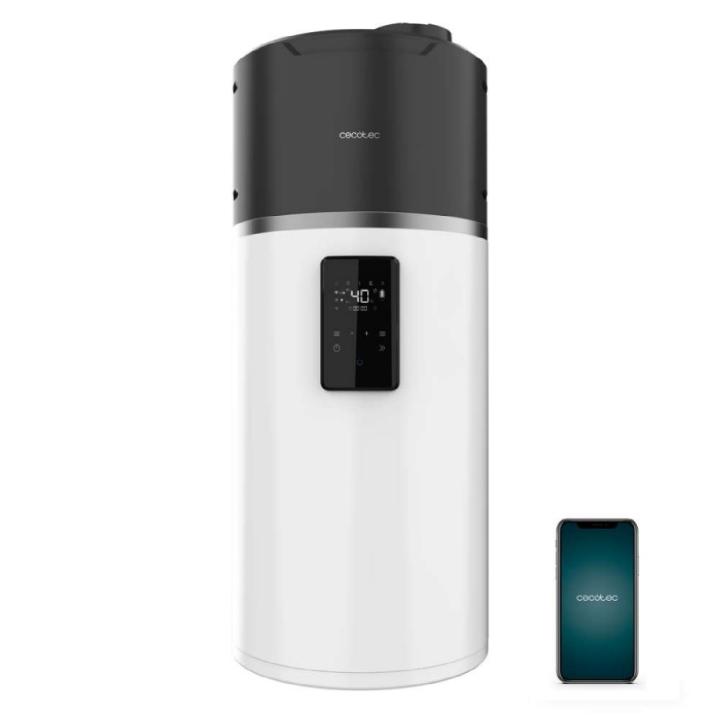 Cecotec 100L Aerothermal Water Heater - Efficient energy class A+, touchscreen control, and eco-friendly R290 gas for sustainable hot water supply without interruptions.