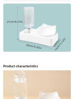 Tazón De Alimentos Para Mascotas Con Inclinación De 15 Grados Para Proteger La Columna Vertebral Del Cuello Dispensador Automático De Agua Tazón Cuadrado De Plástico Para Gatos - details 3