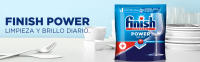 Finish Power All in ONE   Pack De 2 Paquetes De 25+25 (100) Pastillas para lavavajillas sin fosfatos, con potente Powerball para eliminar las manchas de grasa más difíciles. - details 0