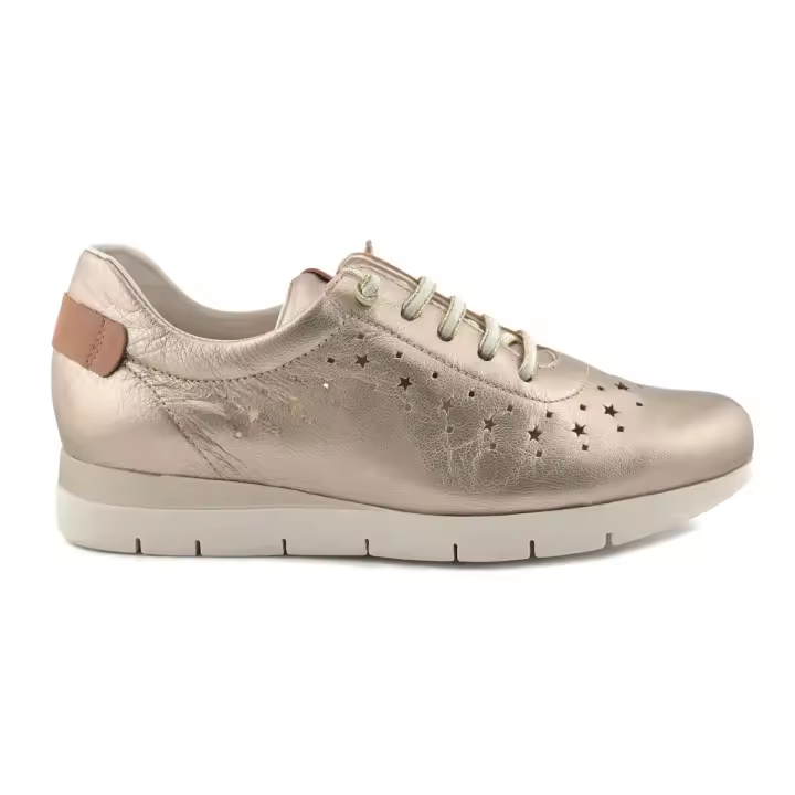 Zapatillas Casual de Piel doradas by Tekila Piel Piel y textil Textil, extraible, efecto memoria y antibacteriano - 1