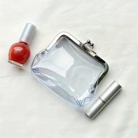 Bolso De Cosméticos Retro Transparente 1pcs Mini Bolso Portátil Para Monedas Y Maquillaje Para Mujeres Con Hebilla De Seguridad - details 3