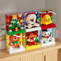 Bloques De Construcción Navideños Con Santa Claus Arbol De Navidad Reindeer Elfos Y Muñecos De Nieve Regalos De Navidad Para Niños Edad Recomendada 6-12 Años Material Plástico - details 3