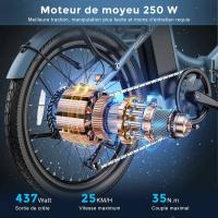 FAFREES F20 Light Bicicleta Eléctrica Plegable para Ciudad Motor de 48V 250W Velocidad Máxima de 25km/h Batería de 14.5Ah Neumático de 20*1.95'' Cambio Shimano de 7 velocidades - details 3