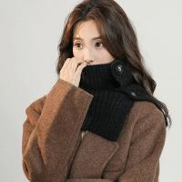 Bufanda De Punto Para Mujer Con Cuello Alto Falso Invierno Resistente Al Viento Desmontable Multifuncional Material De Poliéster - details 5