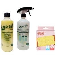 ECO JIN Amarillo Intense Original, 1L concentrado + difusor + exfoliante milagroso, limpieza perfecta sin limites ECO-JIN. Ecológico, Higiénizante, Bactericida, Anticalcareo, desinfectante y elimina cal. Componentes tensoactivos. Poderoso quitamanchas - details 0