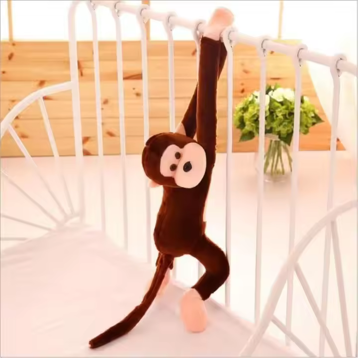 Juguete De Peluche Mono Colorido Con Brazos Largos Accesorio De Fotografía Muñeco De Peluche Colgante Antigolpes Para Niños - 1