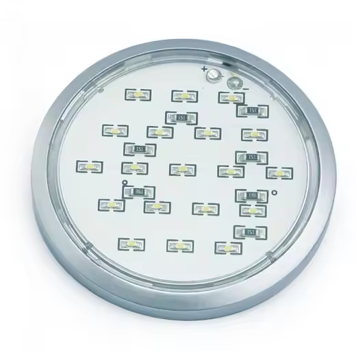FOCO SNOOPY PLATA 19LEDS 1.14W 12V LUZ BLANCA ADHESIVO,AMP,NO INCLUYE TRANS,CABLE 60cms - 1