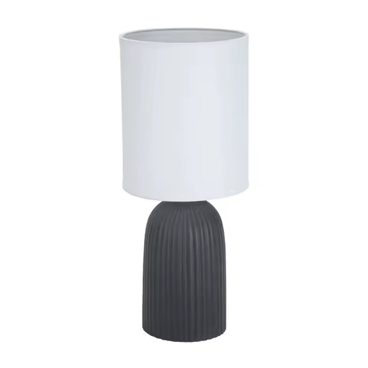Lámpara de mesa Versa Negro Algodón Cerámica 40 W 15 x 36 cm - 1