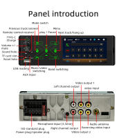 BQCC Radio De Coche 4.1 Pulgadas 1Din Estéreo Audio FM Bluetooth Control De Volante MP5 Reproductor Autoradio Con Rádio Tuner - details 12