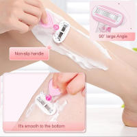 Cepillo De Afeitar De Seguridad Para Mujer Con 1 Mango Y 2 Hojas Compatible Con Venus Afeita Piernas Axilas Cara Y Bikini Eliminación De Pelos - details 3