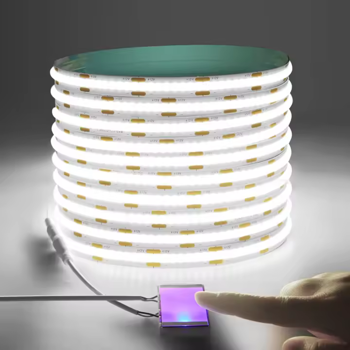Espejo De Maquillaje Con Luz LED Para Baño Y Mesa De Vestir 12V Luz LED COB Dimmer Sin Etapas Con Cinta Adhesiva - 1