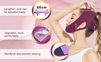 Reductor De Doble Mentón V Line Elevador Máscara Eliminador Y Removedor Cinturón Facial Para Mujeres Y Hombres Correa Adelgazante De La Cara En Color Morado Ajustable Universalmente - details 1