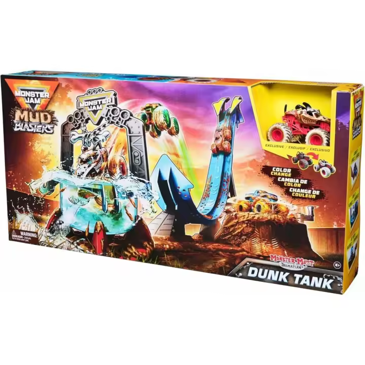 Monster Jam Mud Blasters Dunk Tank con Vehículo Exclusivo Monster Mutt Dalmatian - 1