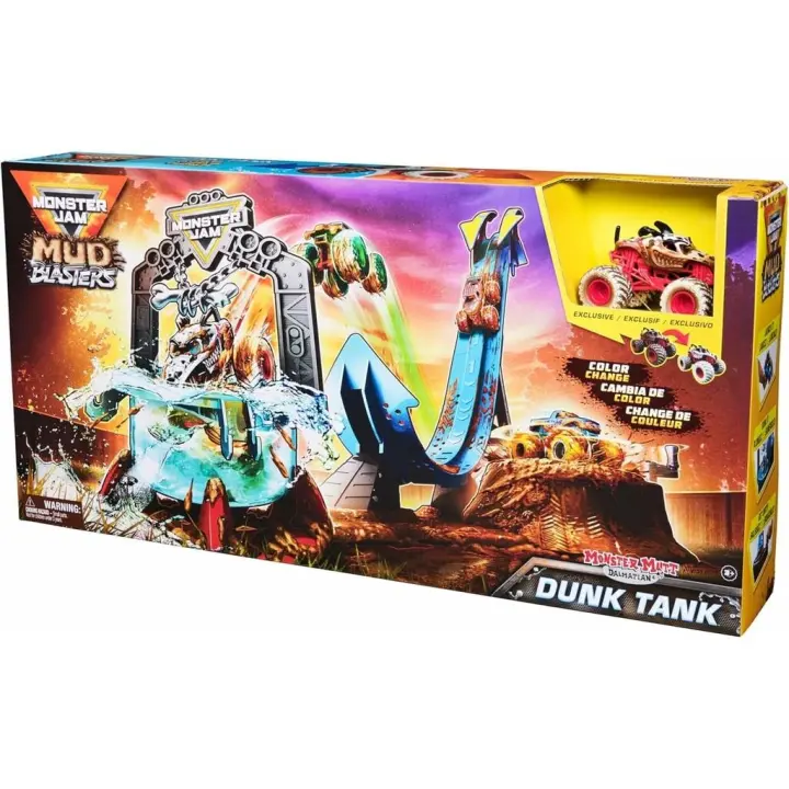 Monster Jam Mud Blasters Dunk Tank con Vehículo Exclusivo Monster Mutt Dalmatian - 1