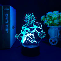 Figura De Anime Japonés Dragon Ball Super Saiyan Goku Vegeta Con Soporte De Cristal LED Ilusión 3D Luz Nocturna Colorida Para Niños Cumpleaños - details 5