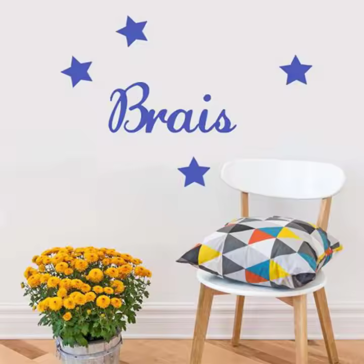 Vinilo adhesivo decoración pared con nombre Decomac - 1