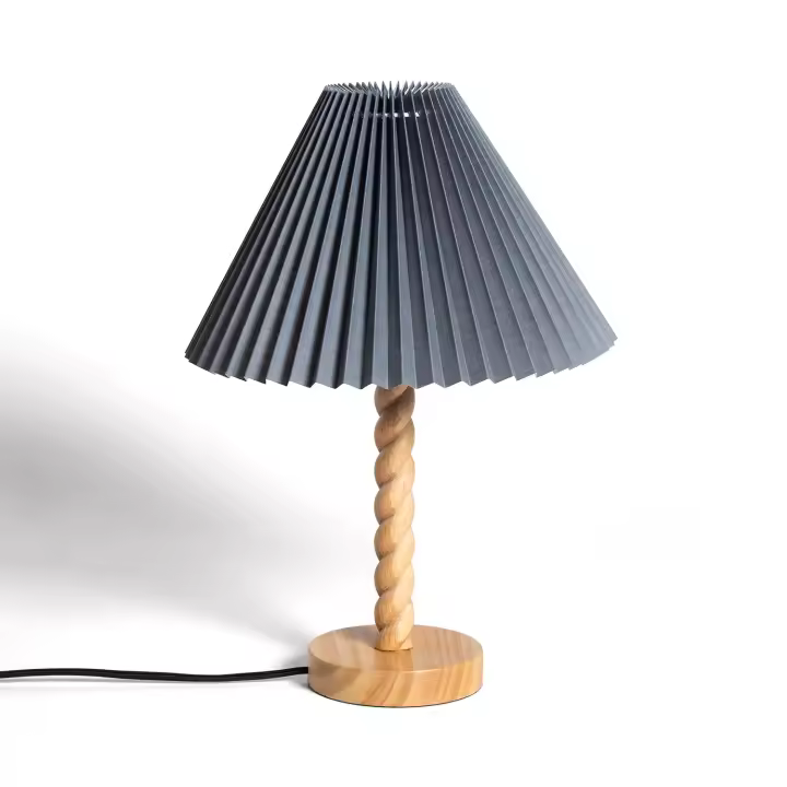 Ledkia Lámpara de Mesa Madera Moorea Blanco - 1