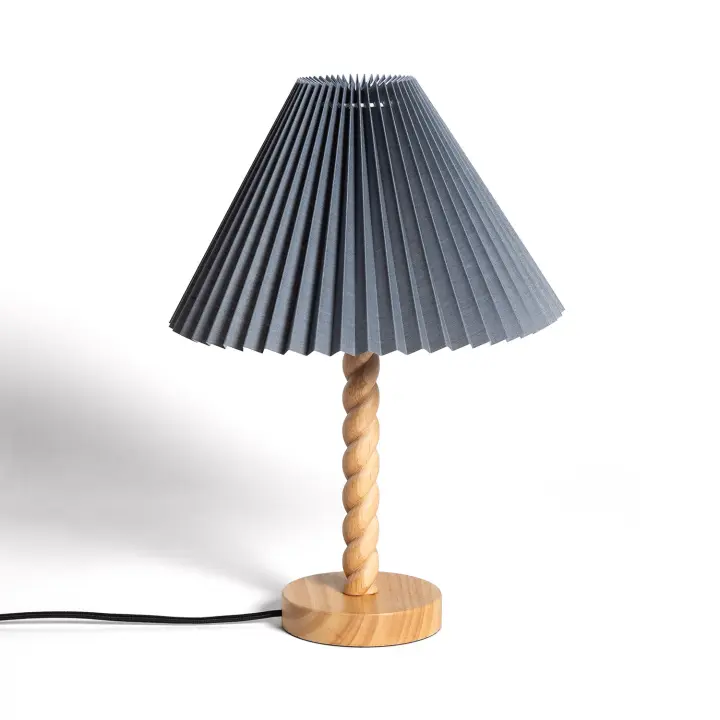 Ledkia Lámpara de Mesa Madera Moorea Blanco - 1