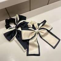 1Pcs Accesorios De Cabello Elegantes Para Mujeres Y Niñas Con Lazo Y Borla En Color Sólido Cinta Elástica Para Moños Y Fiestas - details 4