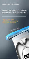 Kit De Pelacabello Profesional Kemei KM-2628 KM-678 KM-2024 Recargable Para Hombres Trimmer De Barba Con Corte Rápido Y Ajuste De Longitud - details 13