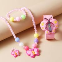 Juego De Reloj Y Joyería Para Niñas Con Patrón De Caballo Arcoíris Collar Aretes Anillo Pulsera Regalos Para Niñas Y Niños - details 6