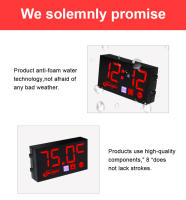 Reloj Digital Para Motocicleta 3 En 1 Con Medidor De Temperatura Del Aire Y Agua Voltaje Y Velocidad De Rotación De La Cabeza - details 6