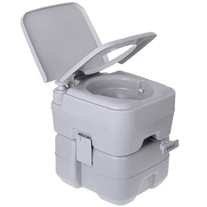 Briebe WC1113 Inodoro WC Portátil Químico Adultos 20L Camper, Camping, Auto Caravana Vater Descarga Agua 12L, , Gris - 1