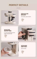 Máquina de Café Espresso HiBREW H14, 20 Bares de Alta Presión, Configuración de Molinillo de 15 Marchas, Función de Pre-Infusión, Control de Temperatura NTC, Ajuste de Capacidad de Taza - Beige - details 13