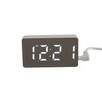 Reloj De Alarma Digital LED Espejo Pequeño Para Decoración De Habitación Moderno Con Luz Trasera Tablero De Control De Tiempo Accesorio Para Escritorio - details 7