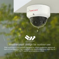 FOSCAM D2EP - Cámara IP Seguridad POE antivandálica IK10, slot Micro SD,2,0Mpx HD 1080p, AI Detección Humana blanca - details 2