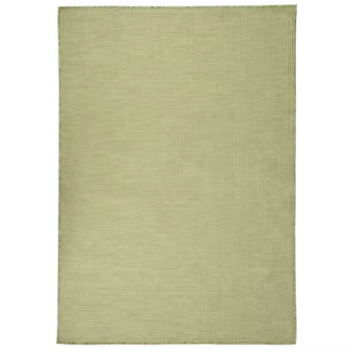 vidaXL Alfombra de Exterior de Tejido Plano Verde 140x200 cm Jardín Patio - 1