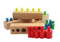 Juguete Educativo De Madera Montessori Para Niños Juguetes De Desarrollo Sensorial Y Práctica De Cilindros Y Agujeros Edad Recomendada 3-12 Años - details 11