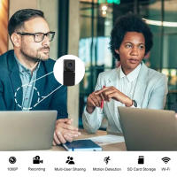 Cámara Mini Wireless 1080P WiFi IP Nanny Con Visión Nocturna Y Detección De Movimiento Cámara De Seguridad Doméstica P2P Grabación En Loop - details 7