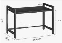 ESTANTERIA MICROONDA DE METAL AJUSTABLE Soporte de estante para microondas multifuncional , ESTANTE Extensible COCINA especiero, estante horno Estante de almacenamiento Estante para condimentos - details 1