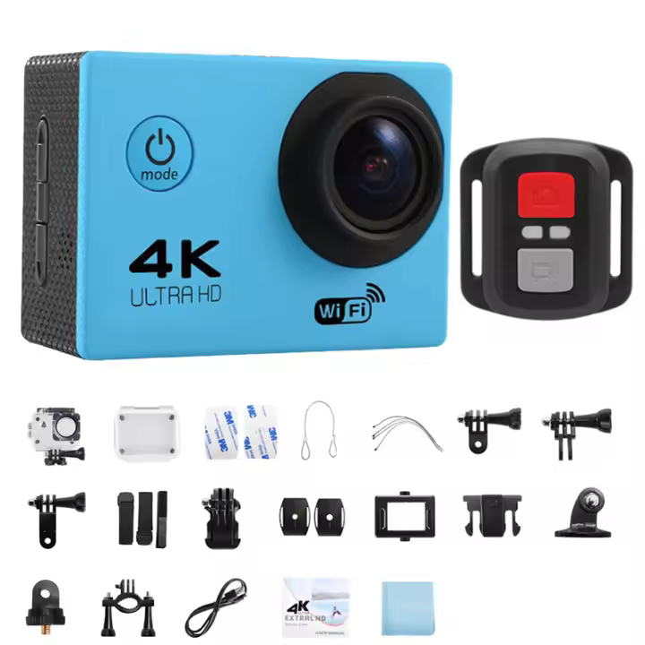 Cámara de Acción 4K Grabación de Video de Helmeta Impermeable 1080P/30FPS - 1