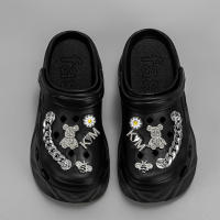 Sandalias De Tacón Alto Con Cadena De Plata Y Patrón De Oso Y Abeja Moda Nueva X8809 Material De Imitación De Cuero Para Mujer - details 5