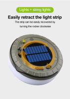 Cinta De Luz Decorativa Para Acampar LED Solar De 10M Con Gancho Magnético Trasero Y Soporte a Prueba De Agua Para Exteriores - details 6