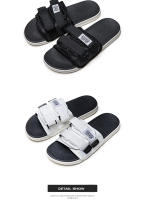 Zapatillas De Hombre Para Exterior E Interior Antideslizantes Con Suela Suave Cierre De Ganchillo Sandalias De Playa Estilo Casual Para Verano - details 5