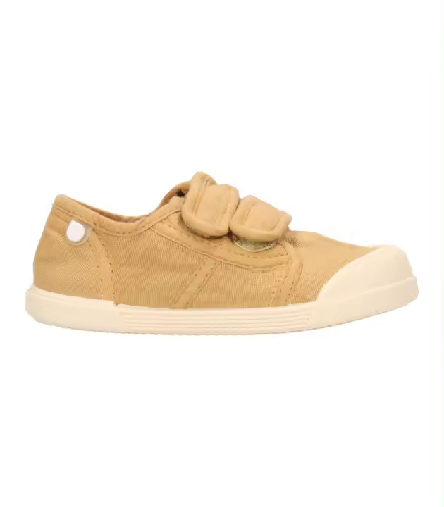 Zapatilla barefoot IGOR LONA V. flexible y blandita con velcro para niño y niña. 100% algodón. Hecha en España. - 1