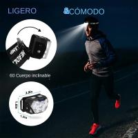 Linterna Frontal LED 9 Luces Con Sensor De Movimiento Recargable USB Para Pesca Camping Y Actividades Al Aire Libre Luz Portátil - details 8