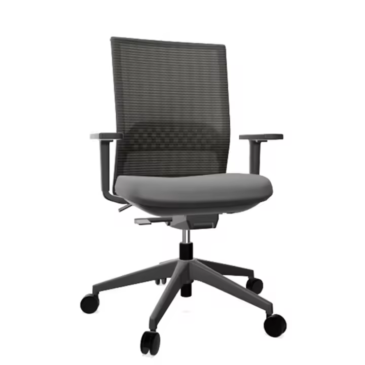 Silla Ergonómica Giratoria Malla Negra Stay 30 de Actiu Gris - 1