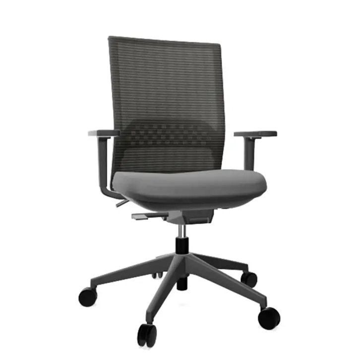 Silla Ergonómica Giratoria Malla Negra Stay 30 de Actiu Gris - 1