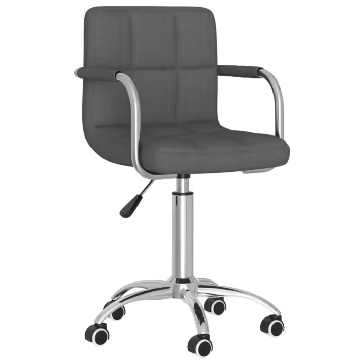 Silla de Oficina giratoria lona gris oscuro - 1