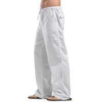 Pantalones De Lino Para Hombre Estilo Casual Con Varios Bolsillos Corte Recto Ligero De Peso Transpirable Para Primavera Otoño Verano Disponible En 5 Colores - details 3