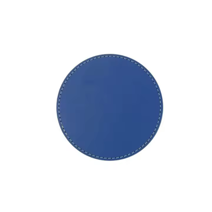 5pcs Coasters Redondos De Color Sólido Estilo Simple Tapete Lavable Antideslizante Y Aislante De Calor Para Mesa - 1