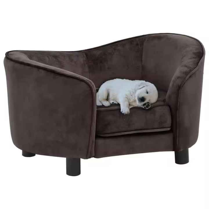 vidaXL Sofá para Perro Felpa 69x49x40 cm Cama Mascotas Almacenamiento Color Azul,  Crema,  Gris oscuro y mas - 1