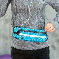 Riñonera deportiva de goma para hombre y mujer con tiras reflectantes y correas ajustables (azul) - details 1