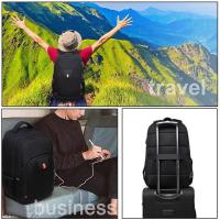 Mochila para computadora portátil de 17,3 pulgadas, mochila para computadora portátil antirrobo para viajes de negocios, ultrafina y duradera con puerto de carga USB, bolsa para computadora impermeable, adecuada tanto para hombres como para mujeres, - details 3